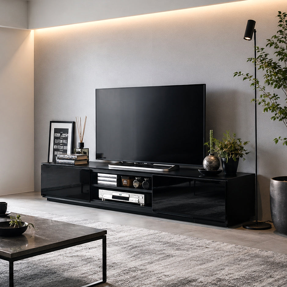 【幅120|150|180cm】 テレビ台 前面鏡面加工 ルクス