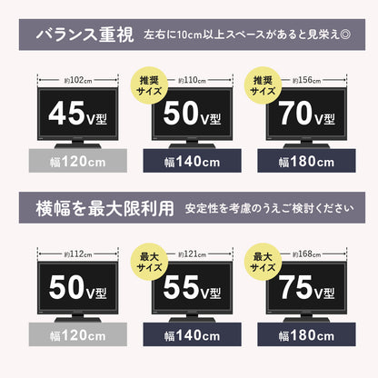 テレビボード アマースト　幅140㎝/180㎝