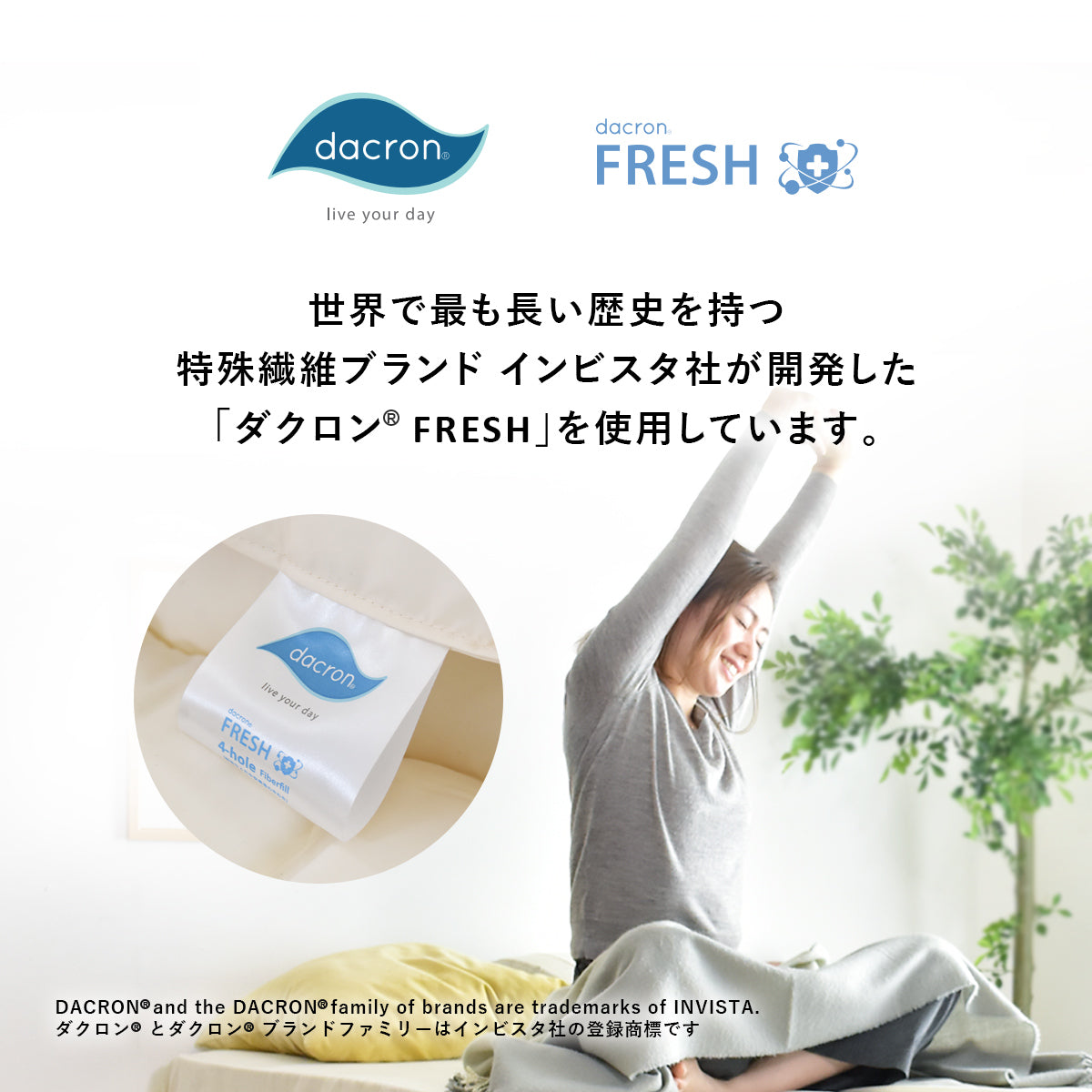 【日本製】ダクロン枕｜防ダニ
