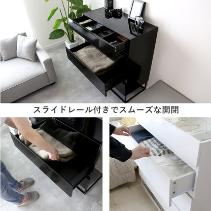 ガラスコレクションケース付き チェスト アヴェント