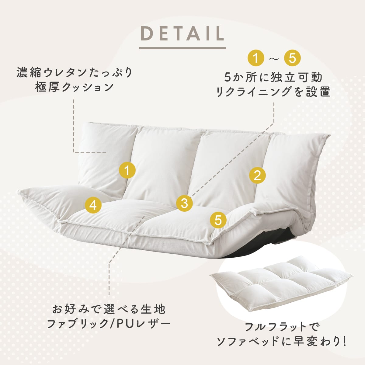 フロアソファ 【1人掛け｜2人掛け】 バーニーズ