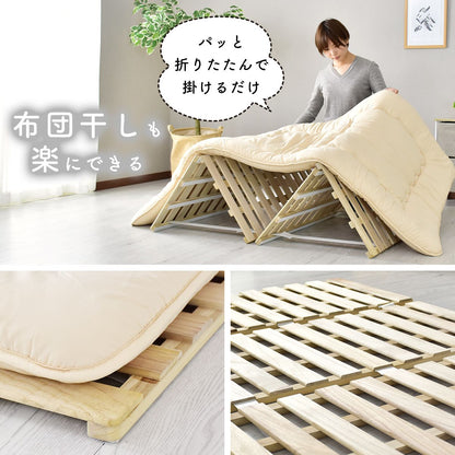 シングル 天然桐材 湿気対策 すのこベッド ビスケ S