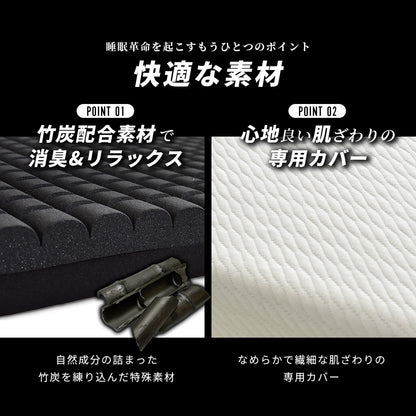 ダブル 低反発マットレス ブラックサイレンスプレミアムカット