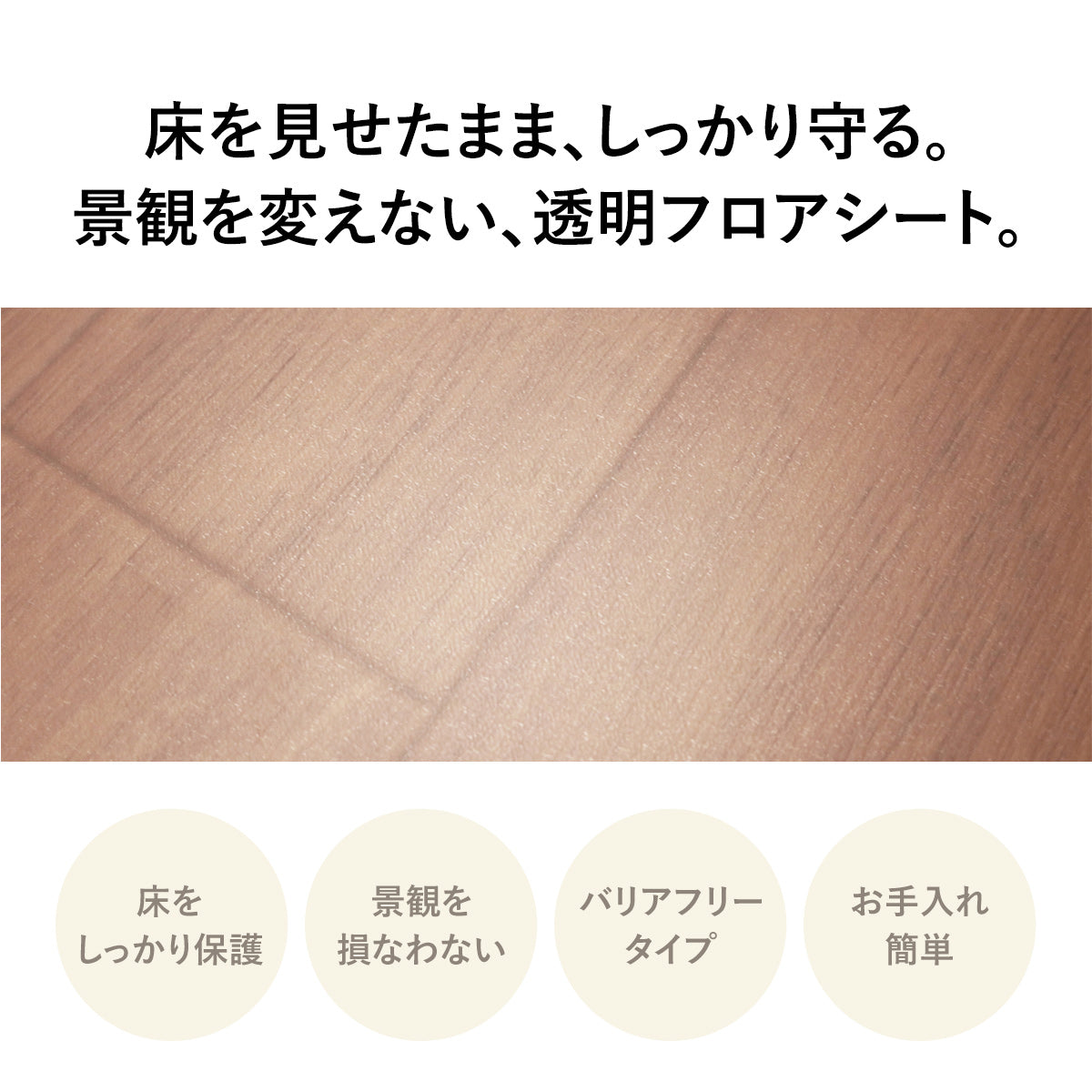 透明クッションフロアシート 江戸間6畳セット