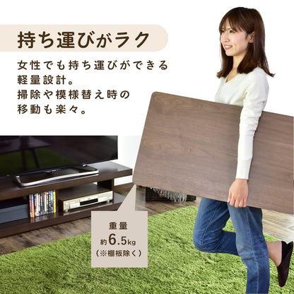 折りたたみテーブル 【棚付き｜棚なし】スィエル