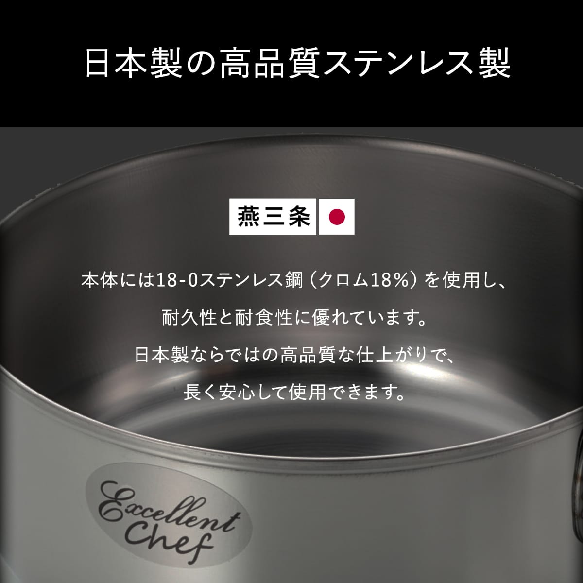 【燕三条】取っ手着脱式鍋セット　ワンタッチクッカー着脱式【14㎝/16㎝/18㎝/20㎝】セット