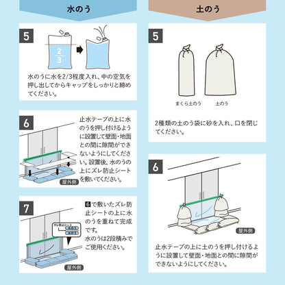 水害対策 止水シート 土のうタイプ