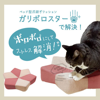 ベッド型爪研ぎクッション ガリぼろスター