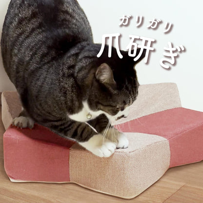 ベッド型爪研ぎクッション ガリぼろスター