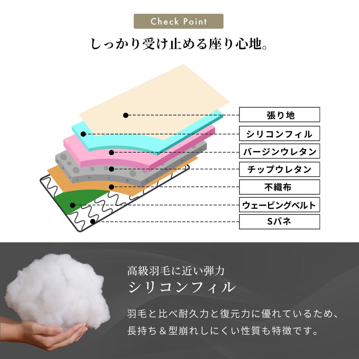 【幅170】3人掛けソファ フレスコ3P