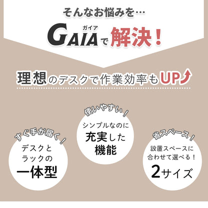 【幅115】ラック付きデスク ガイア