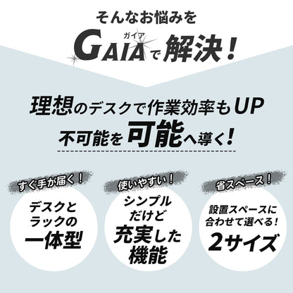 【幅115】ラック付きデスク ガイア