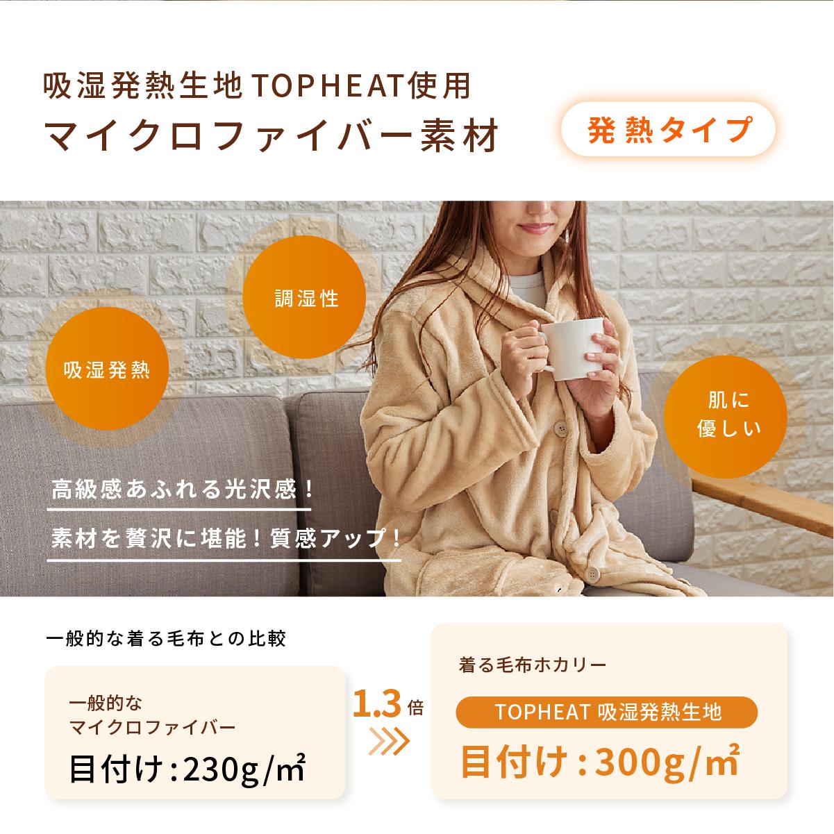 マイクロファイバー　着る毛布ホカリー