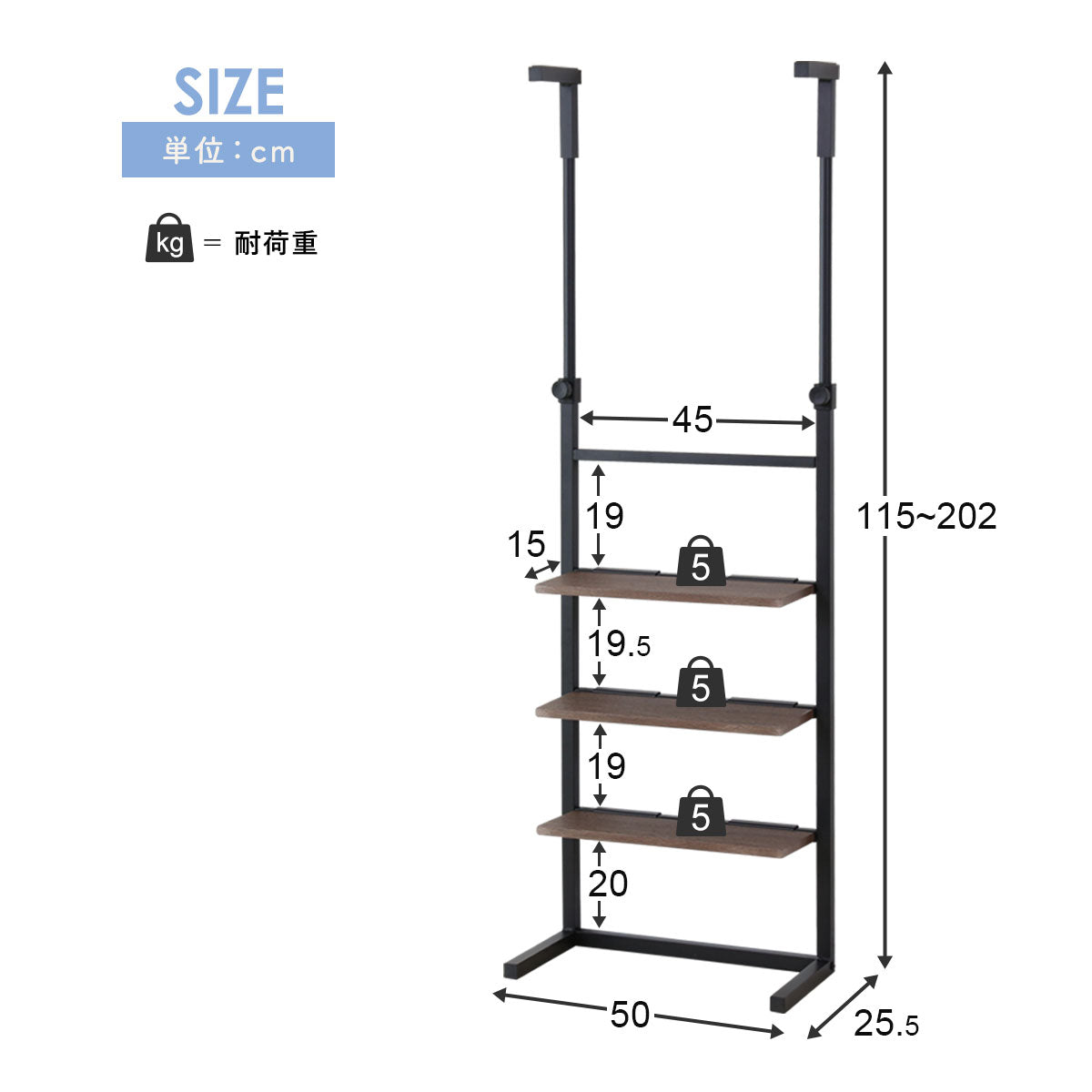 壁面収納 リボル50cm
