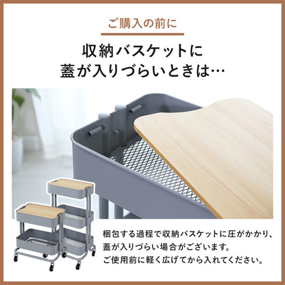 スチールワゴン  ロップスチール2段蓋付き