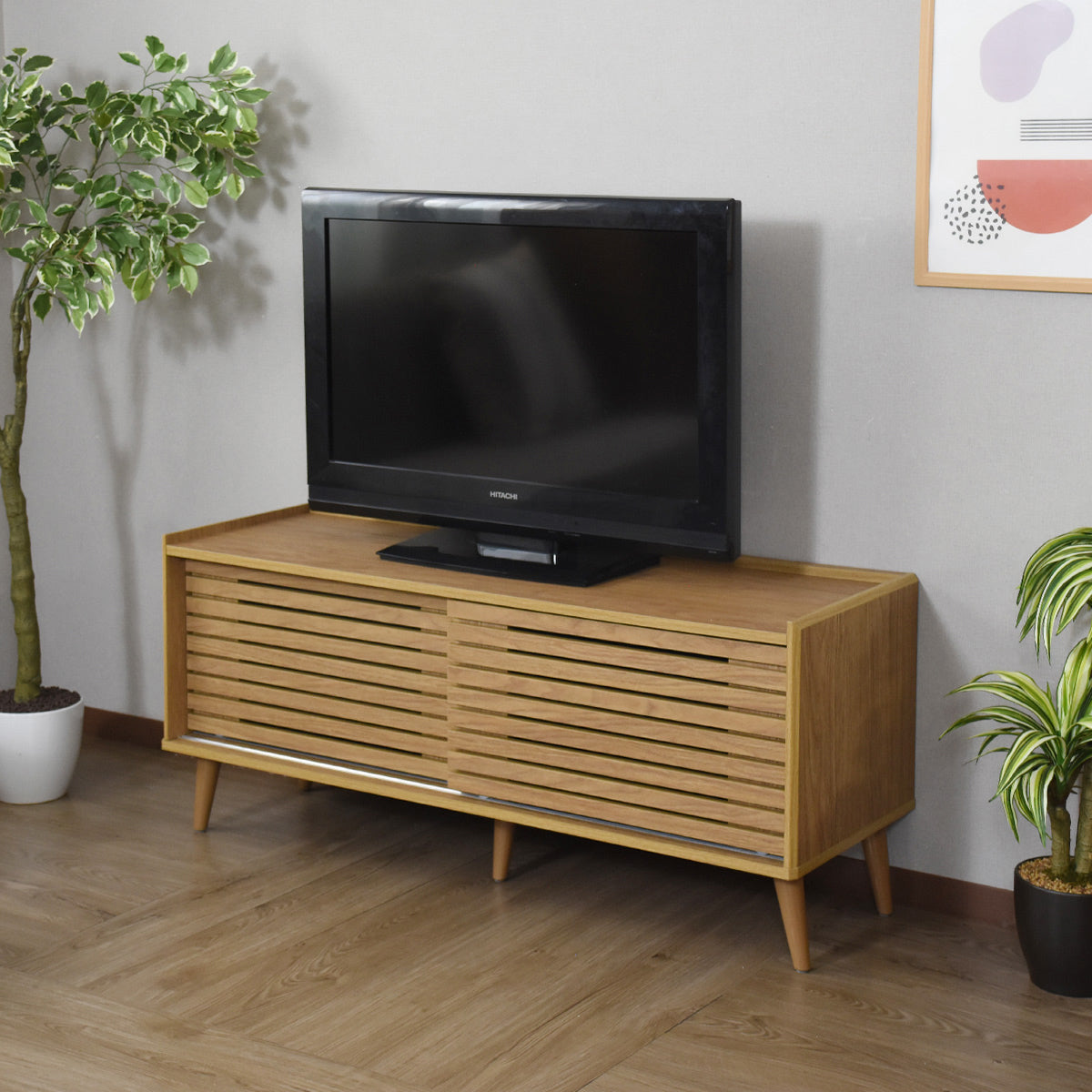 【120㎝】テレビ台 脚付き 収納付き テレビラック テレビボード ローボード TV台 ロトルア120