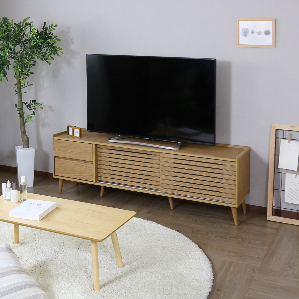 【150㎝】テレビ台 脚付き 収納付き テレビラック テレビボード ローボード TV台 ロトルア150
