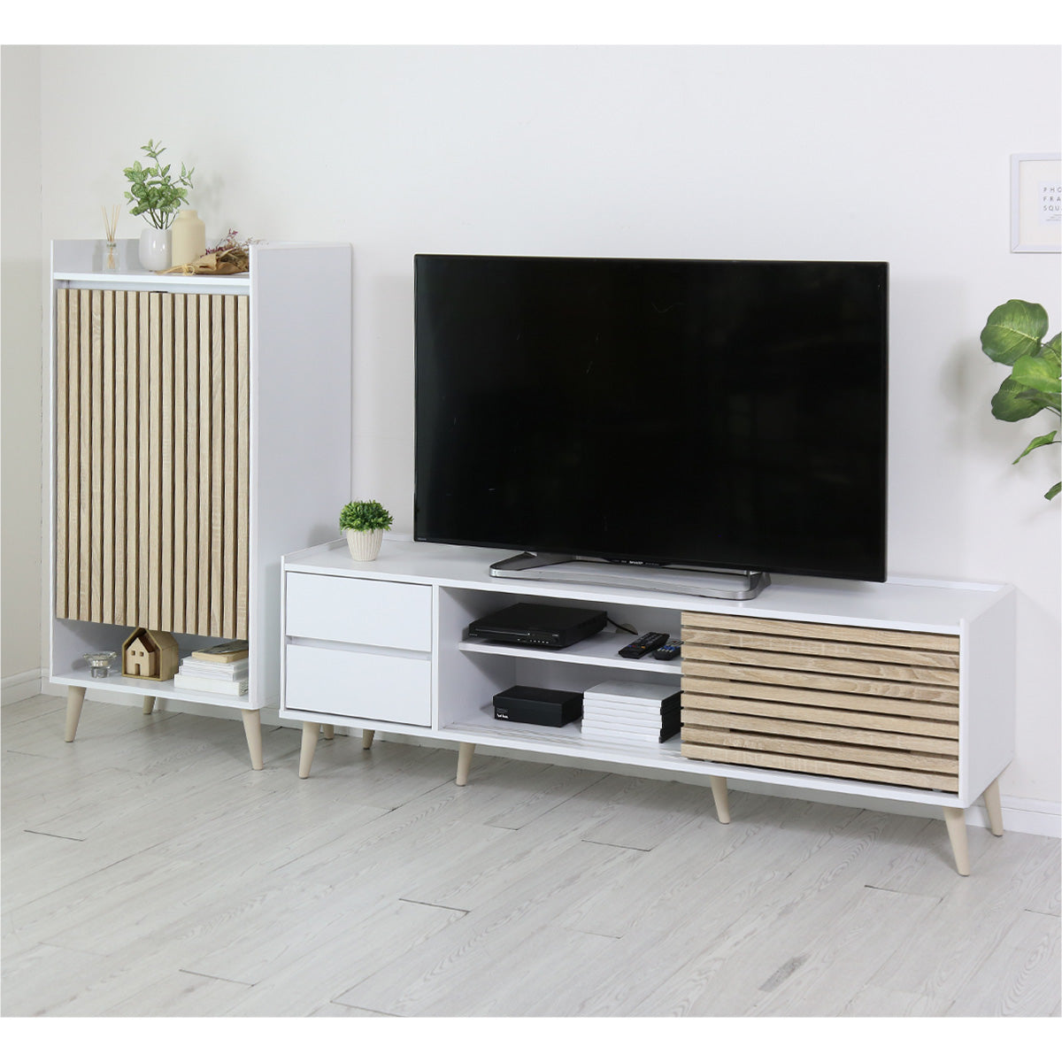 【150㎝】テレビ台 脚付き 収納付き テレビラック テレビボード ローボード TV台 ロトルア150