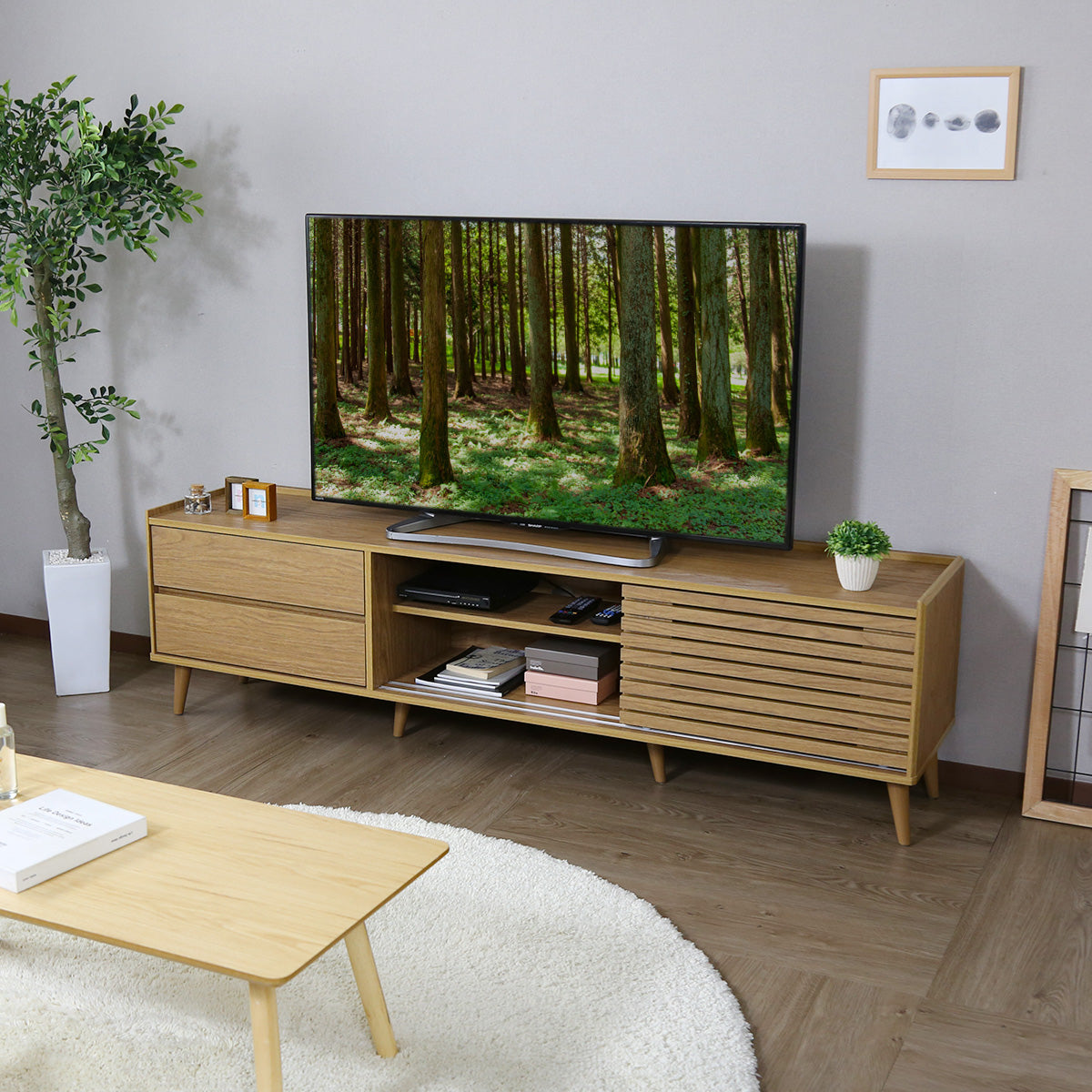 【180㎝】テレビ台 脚付き 収納付き テレビラック テレビボード ローボード TV台 ロトルア180
