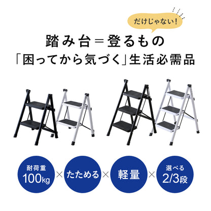 折りたためる踏み台 【2段｜3段】ライトン