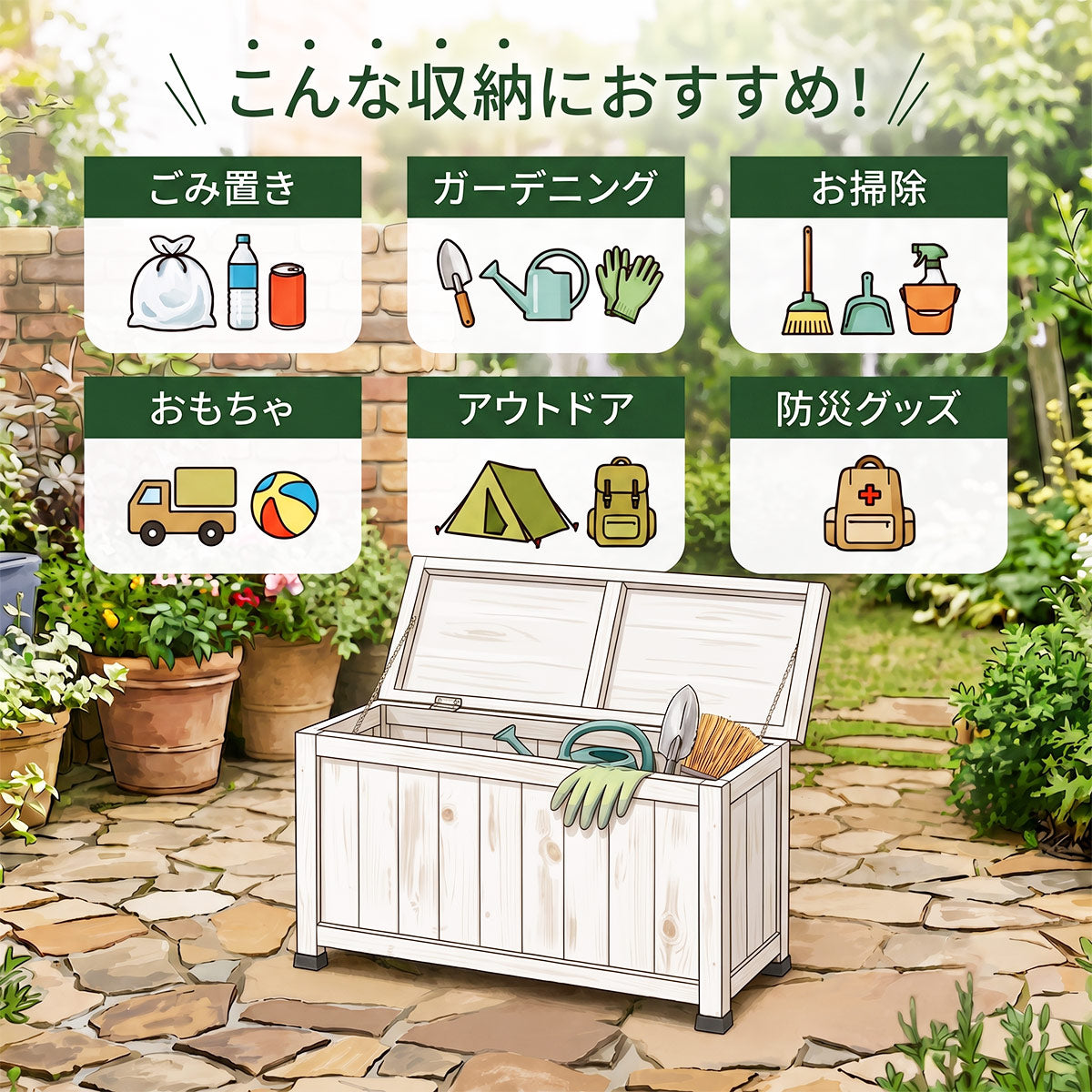 天然木屋外収納 メドウ