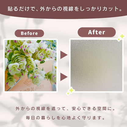 空気が抜けやすい目隠しガラスシート　２枚セット