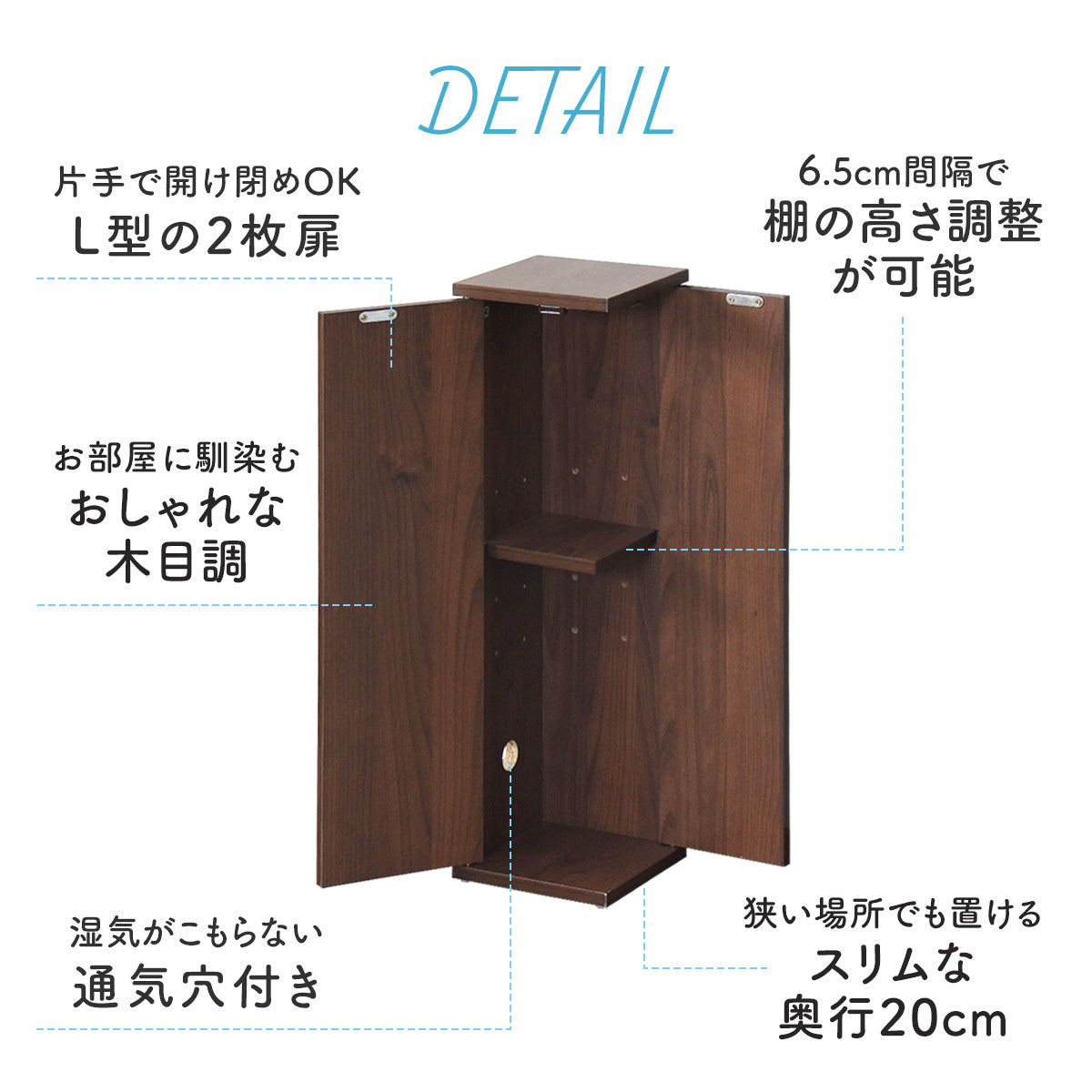 【幅20】サニタリーチェスト　ミニキン