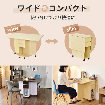 【幅120】 折りたたみ ダイニングテーブル パレット