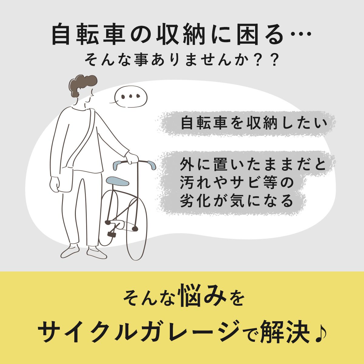 【奥行108】サイクルガレージ パトリス110