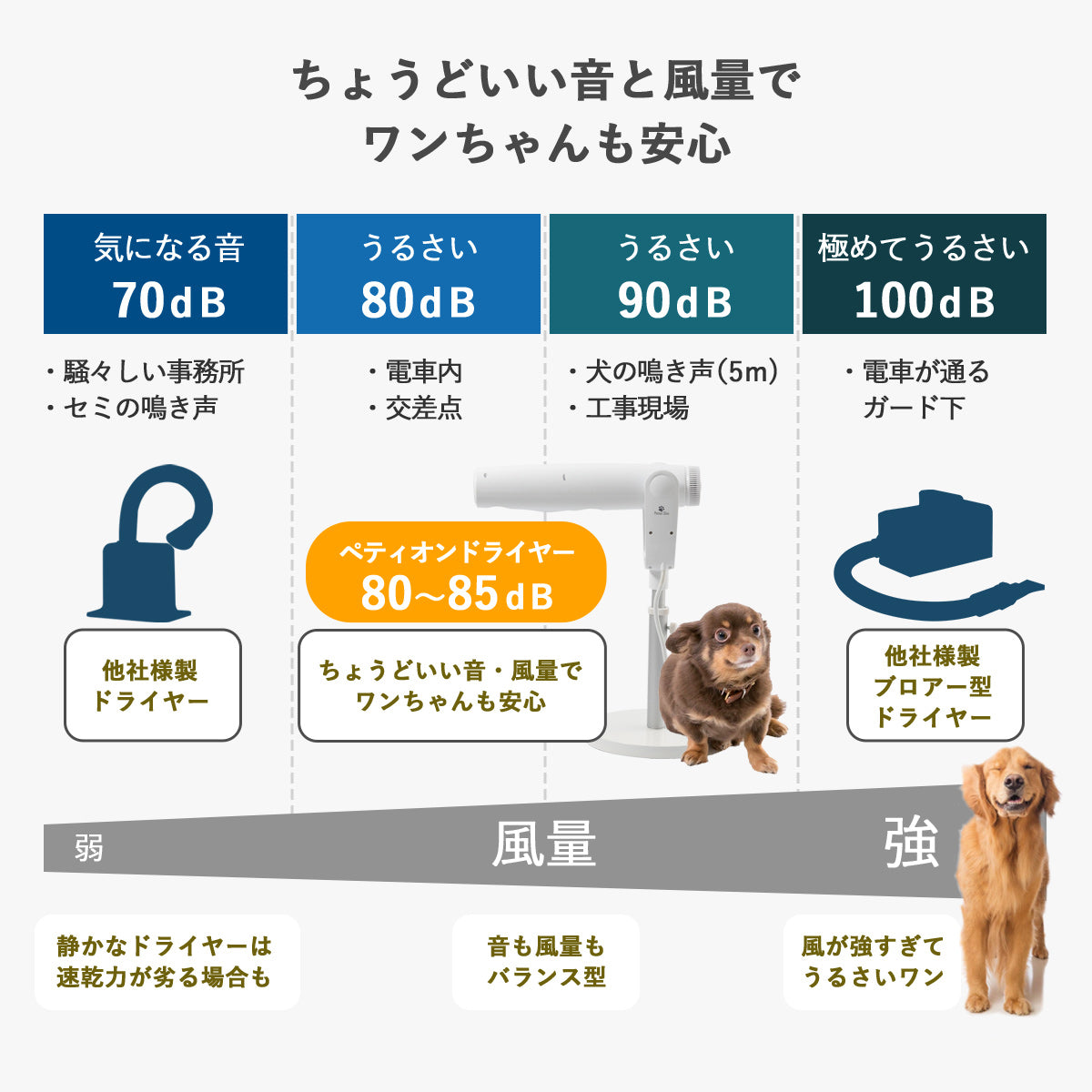 スタンド式ペット用ドライヤー （マイナスイオン/高さ・角度調整可能）