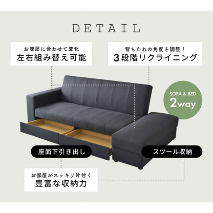 ソファーベッド 収納付き ロマーニ