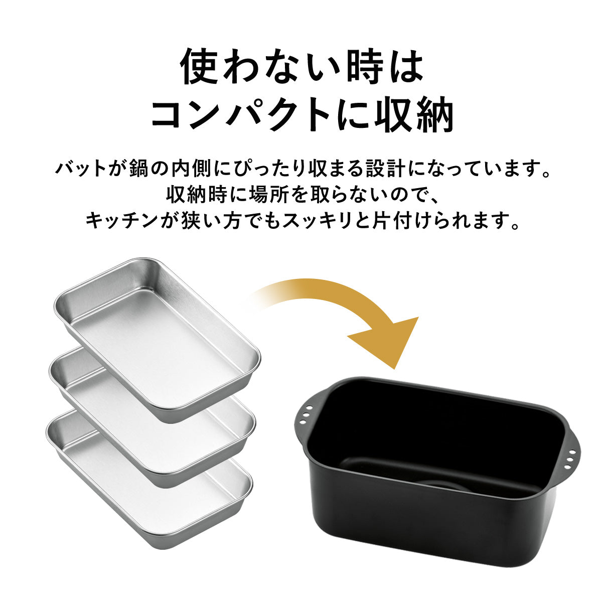 角型てんぷら鍋　ミニミニ天ぷら角型５点セット【日本製/燕三条】