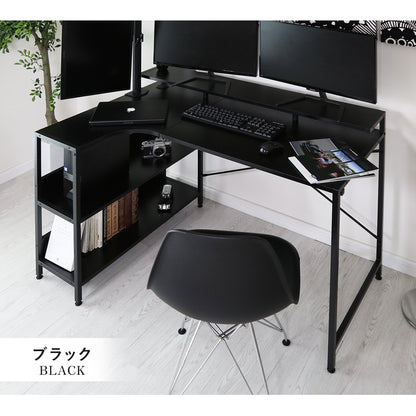 【幅120】ディスプレイ台付きデスク  トリシー