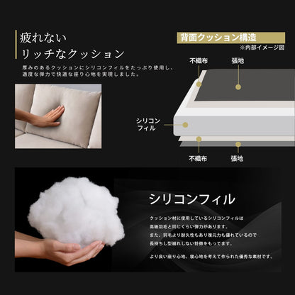 コーナーソファー ロータイプ 幅203  クッション付き ユニゾンコーナー