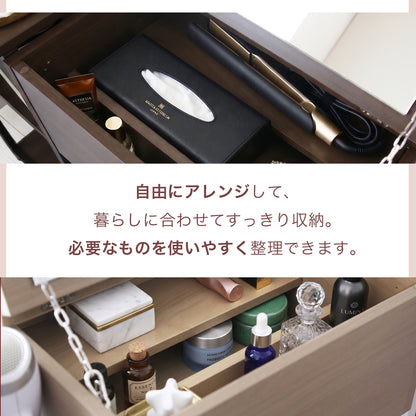ドレッサーになるL字型デスク ベスパー