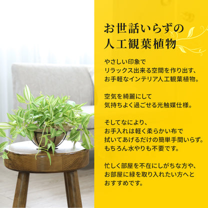 人工観葉植物 ゼブリナ・ペンデュラ43cm