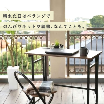 【幅80】折り畳みデスク＆チェアセット ユノ
