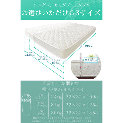 ポケットコイルマットレス シングル ベゴニア S