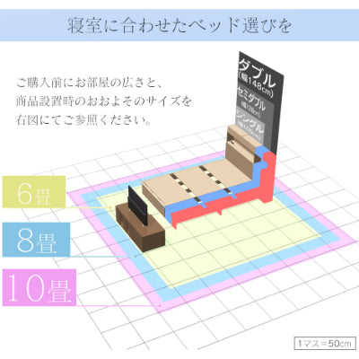 セミダブルベッド ベッドフレーム 収納付き セミダブル オアシス SD
