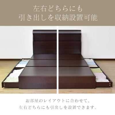 ダブルベッド LED照明付き ベッドフレーム シャトー D