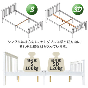 ベッドフレーム ベッド シングル パイン材 すのこベッド ブランS