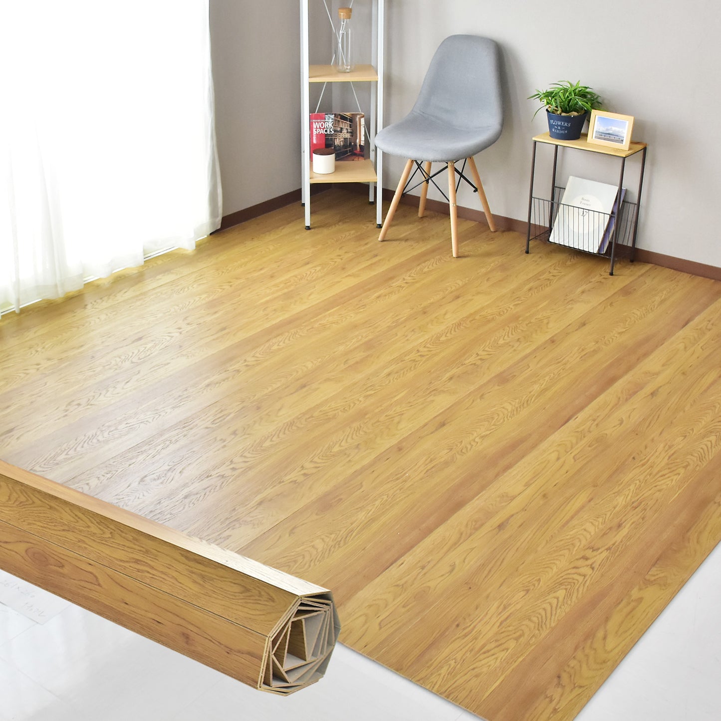 ウッドカーペット 4.5畳用 江戸間4.5畳用 261x260cm DIY フローリング ソルベ
