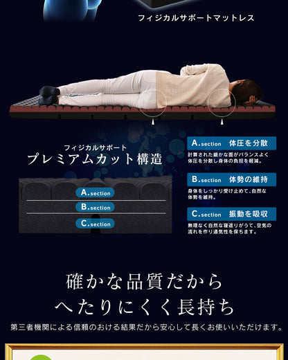 マットレス 高反発 ダブル ソファーベッド ソファベッド 4way 厚さ12cm 高反発マットレス エアリゾムD