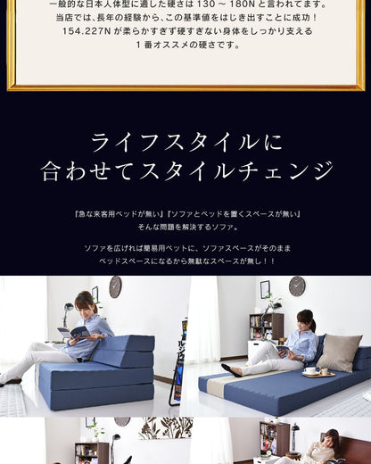 マットレス 高反発 セミダブル ソファーベッド ソファベッド 4way 厚さ12cm 高反発マットレス エアリゾム SD