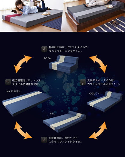 マットレス 高反発 セミダブル ソファーベッド ソファベッド 4way 厚さ12cm 高反発マットレス エアリゾム SD