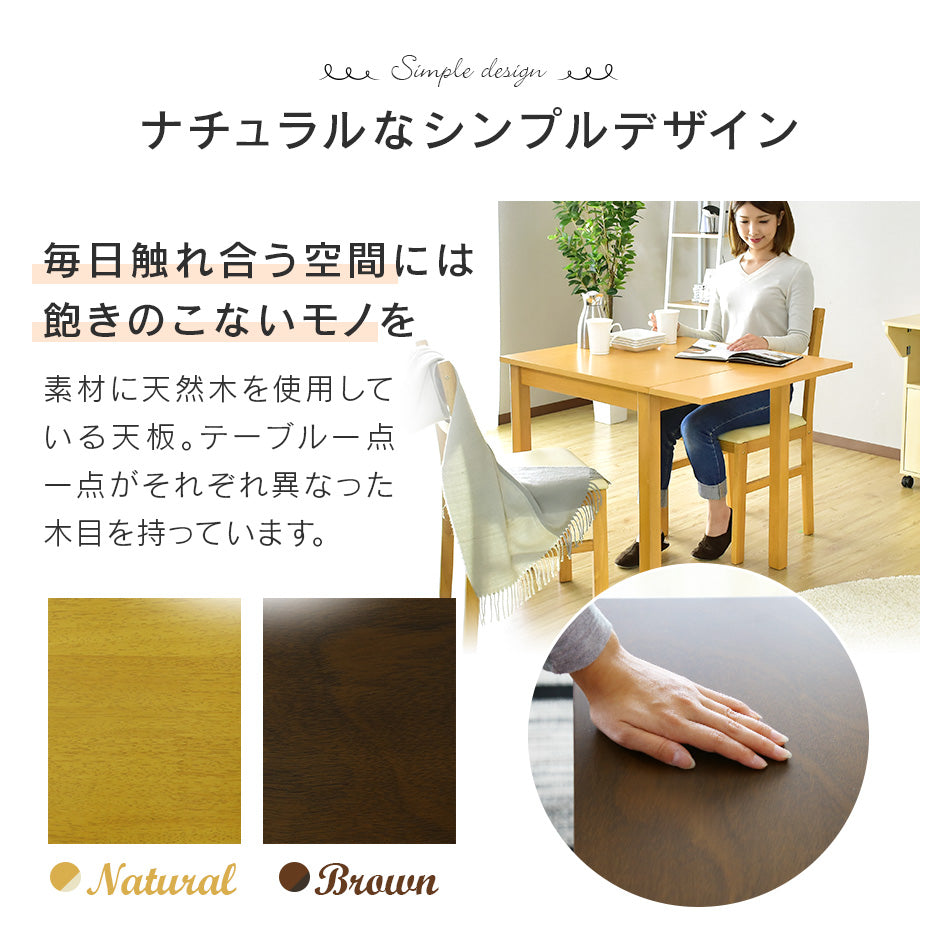 ダイニングテーブル3点セット 伸縮式 ダイニングテーブルセット アンドリア・バタフライ3点セット