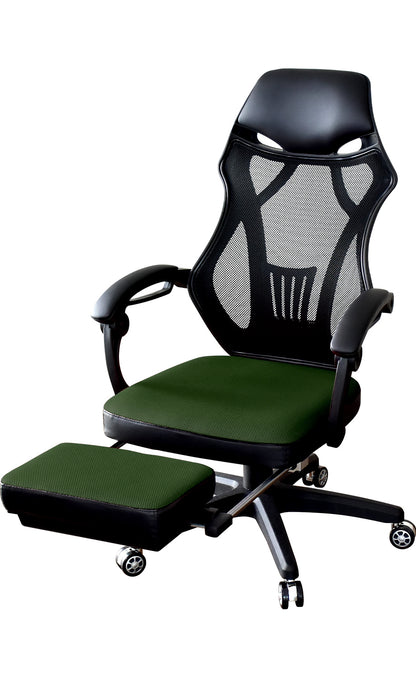 オフィスチェア パソコンチェア イス メッシュ フットレスト付き クロセット