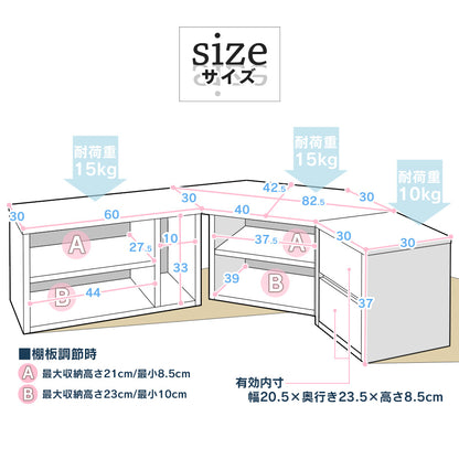 幅118.5cm コーナー テレビ台 コワン