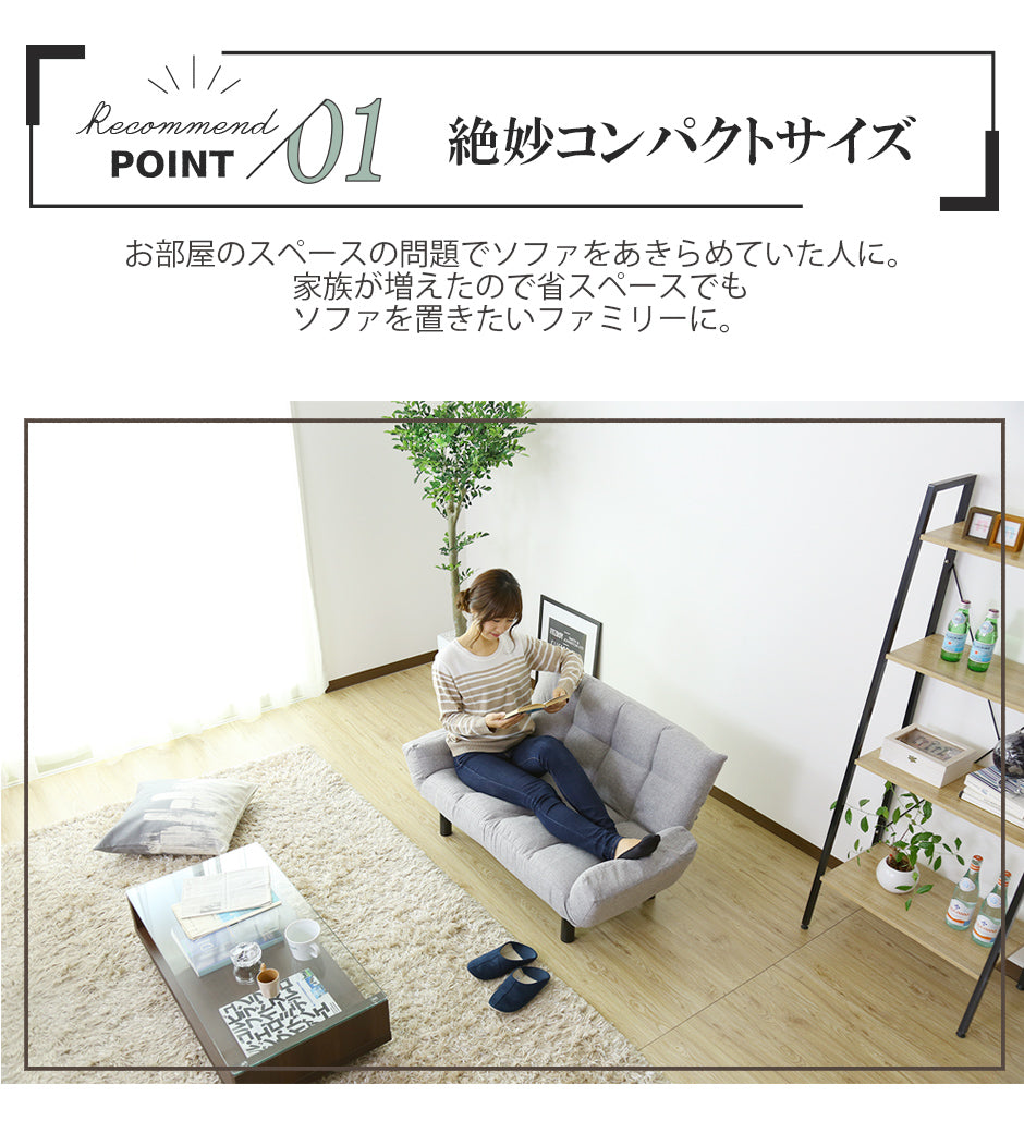 [幅117cm] 2人掛けソファ 2人用ソファ コンパクト ソファ コージー2P