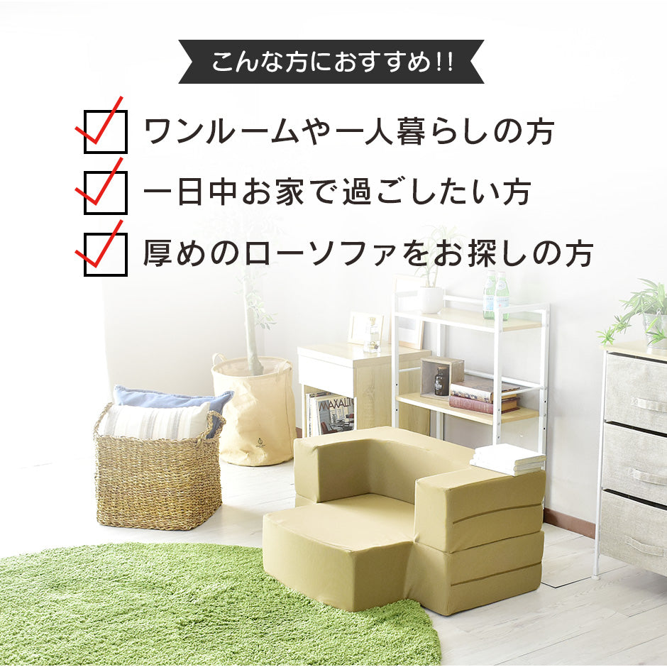 [幅80] ソファー ひとりがけ 1人用 ローソファー 総ウレタンソファ ｜ フラウム 1P
